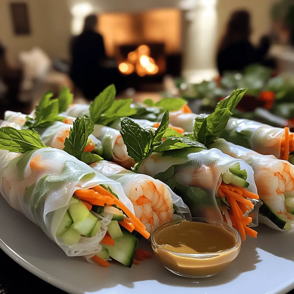 Rouleaux de Printemps aux Crevettes are fresh spring rolls filled with shrimp and veggies. They are also known as rouleaux de printemps frais or rouleaux de printemps vietnamiens. These rolls are light, tasty, and perfect for warm days or gatherings.