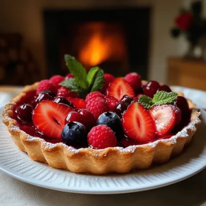 To make Tarte Rustique aux Fruits Rouges, you need simple, fresh ingredients. First, the homemade pastry crust is key. You will need flour, sugar, salt, and cold butter. The cold butter helps create a flaky crust.
