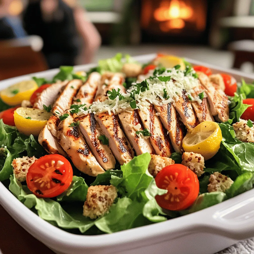 The heart of a grilled chicken Caesar salad lies in its fresh, vibrant ingredients. First, let’s talk about the chicken. I recommend using boneless, skinless chicken breasts for a lean, tasty option. They grill nicely and stay juicy. You can also use thighs if you prefer darker meat. Both cuts provide great flavor.