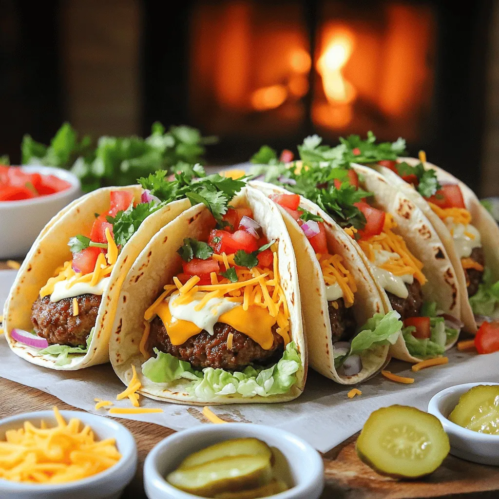 Smash burger tacos are a fun mix of two great dishes. They bring the best of both worlds. People love the crispy edges of smash burgers. They also enjoy the soft bite of a taco. This fusion creates a new flavor that excites taste buds.
