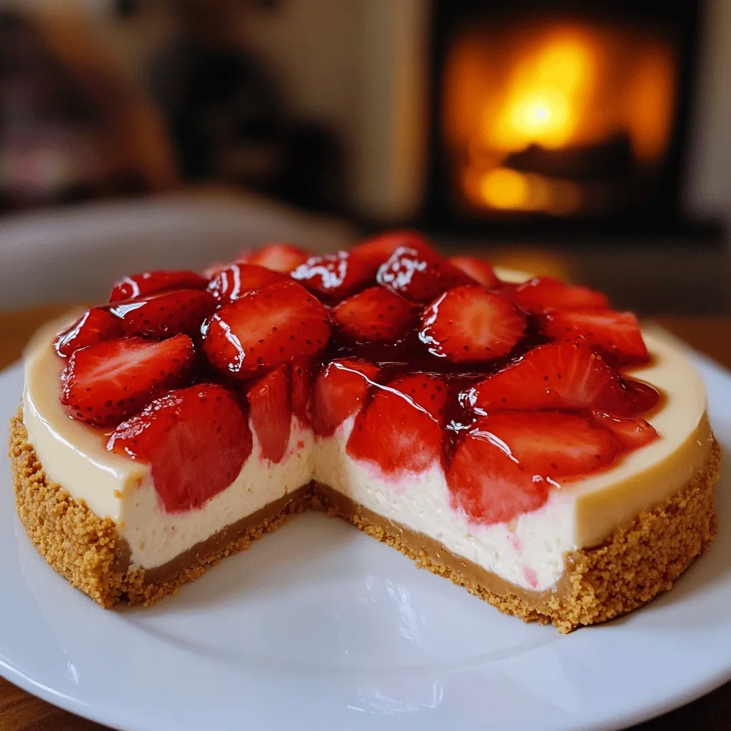 The no-bake strawberry cheesecake recipe shines with simple, fresh ingredients.