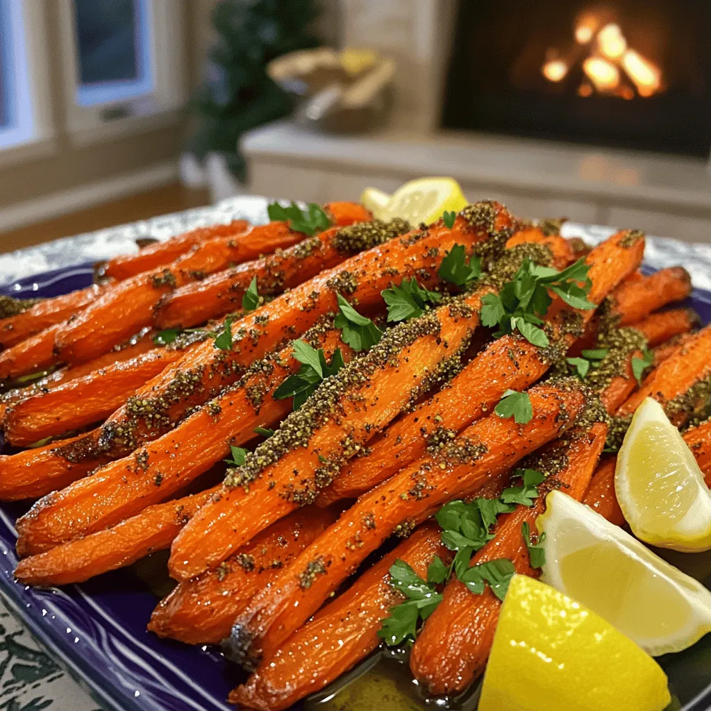 Za'atar roasted carrots are simple yet full of flavor. The main ingredient is fresh carrots. I prefer using vibrant, organic carrots for the best taste. Look for carrots that are firm and smooth. They should not have any soft spots or blemishes.