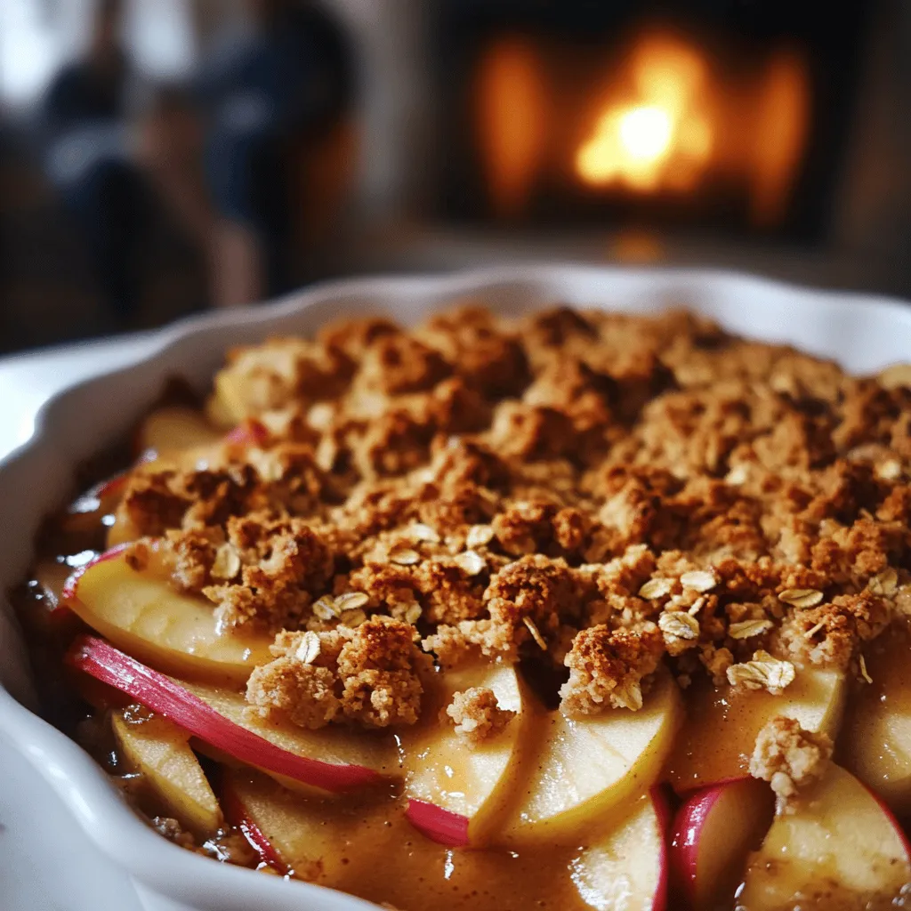 To create a tasty crumble, gather simple ingredients. You will need three large apples. I recommend Granny Smith or Honeycrisp for their balance of sweet and tart. Next, use two stalks of fresh rhubarb. The rhubarb adds a beautiful tang to the dish.