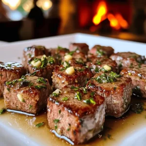 To make garlic butter steak bites, you need a few key ingredients. Start with sirloin steak. This cut is tender and flavorful, making it the best choice for bites. You want your steak cut into 1-inch cubes for even cooking.