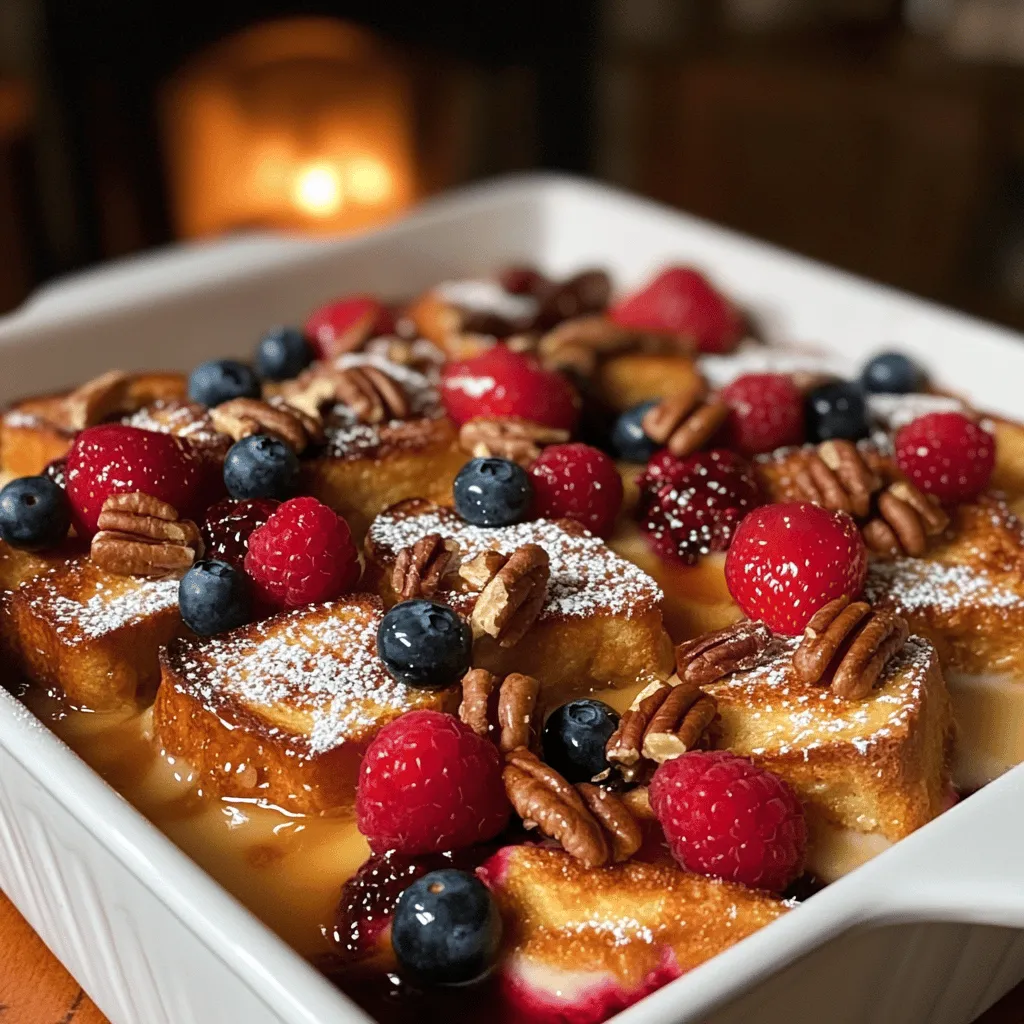To create a great brioche French toast casserole, you need a few key ingredients. The star is, of course, brioche bread. This soft bread holds the custard well and gives a rich flavor. You also need eggs, milk, and cream to make the egg custard for French toast casserole. These will make it creamy and delicious.
