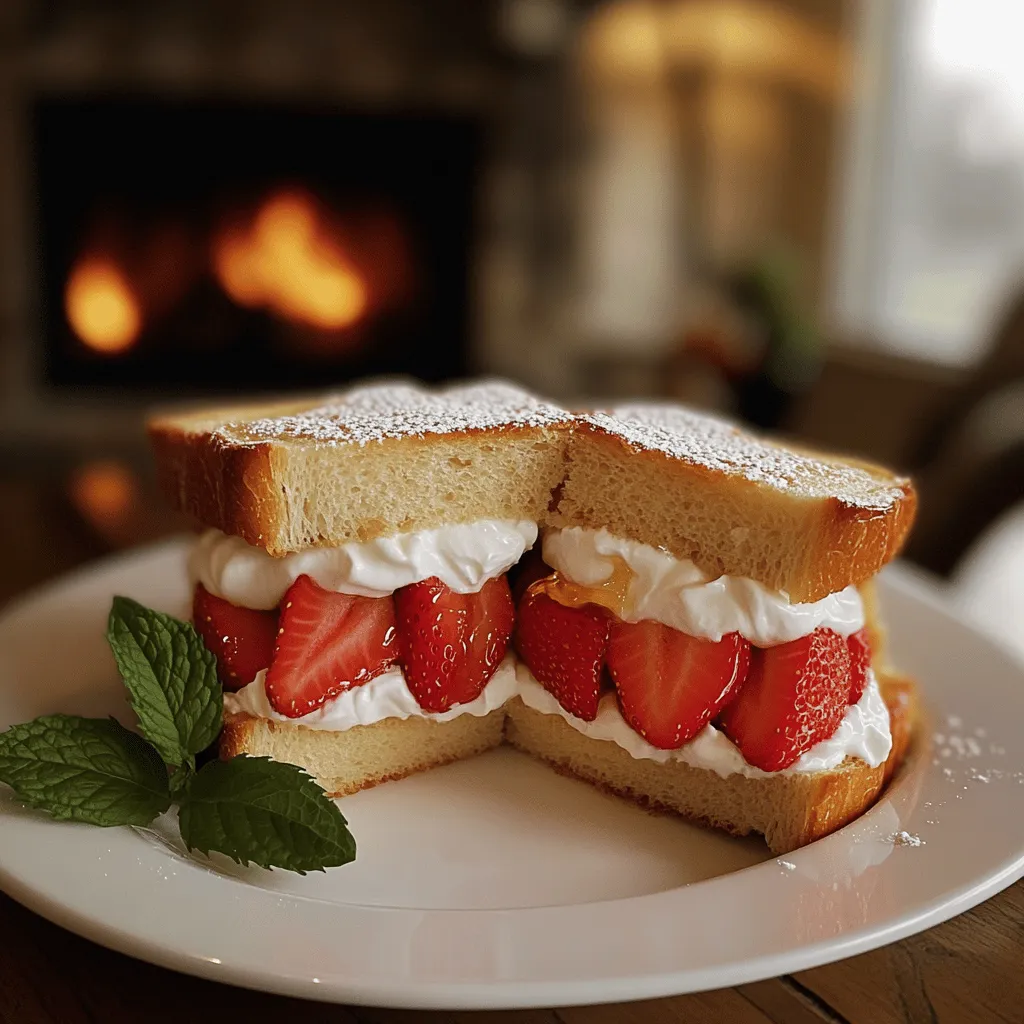 To make a delicious strawberry sando, you need a few key ingredients. The main items are fresh strawberries, sweet cream, and soft bread.