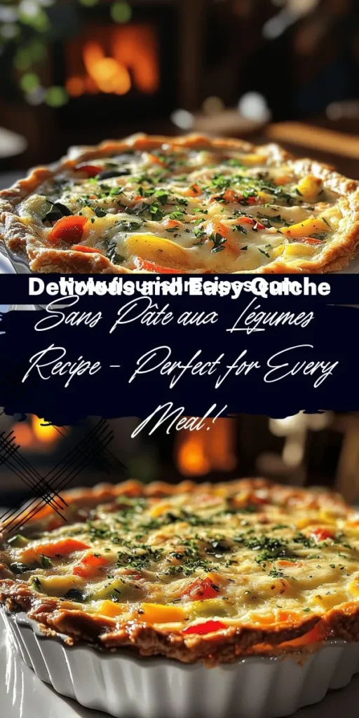 Discover the delight of Quiche Sans Pâte aux Légumes, a flavorful crustless vegetable quiche that’s perfect for any meal! With fresh veggies and creamy cheese, this easy recipe is ideal for meal prep or a quick dinner. Learn how to sauté vegetables for maximum flavor and enjoy endless variations to suit your taste. Ready to get cooking? Click through for the full recipe and start making this delicious dish today!