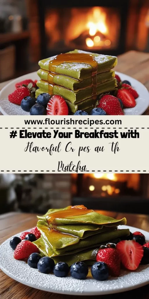 Elevate your breakfast with delicious crêpes au thé matcha that are as nutritious as they are tasty! This recipe will guide you through creating light, airy green tea crêpes from scratch, highlighting the health benefits of matcha while offering tips for perfect cooking every time. With a range of sweet and savory filling ideas, these versatile crêpes are perfect for any occasion. Click to discover the full recipe and start your culinary adventure today!