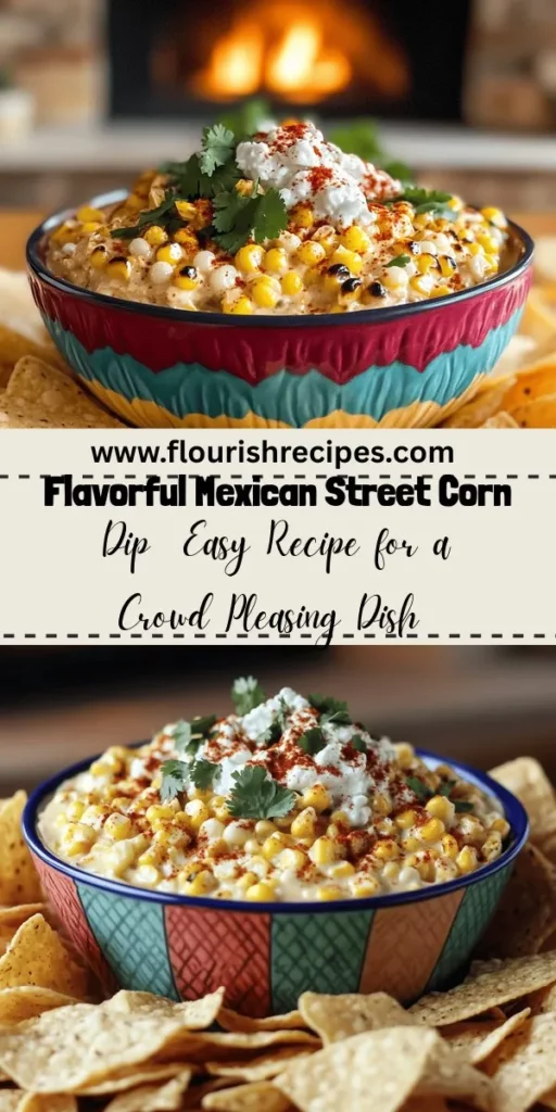 Looking for a delicious dip that’s sure to impress? Try making Mexican street corn dip! This flavorful and easy recipe combines fresh corn, creamy mayonnaise and sour cream, with zesty spices to create a dip that’s perfect for parties or game nights. Serve it with tortilla chips and watch it disappear! Click through now to explore the complete recipe and elevate your snacking game today!