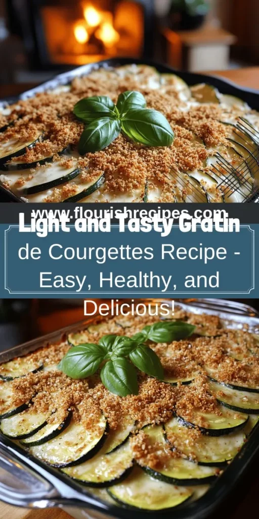 Looking for a light and delicious dish? Try my Gratin de Courgettes Légers! This scrumptious zucchini gratin combines fresh veggies with light cream and Parmesan for a satisfying meal that’s easy to make. Perfect for healthy eating or simply enjoying great flavor. Dive into the recipe now and discover simple steps to whip up this irresistible dish. Click through to explore the full recipe and make your kitchen shine!