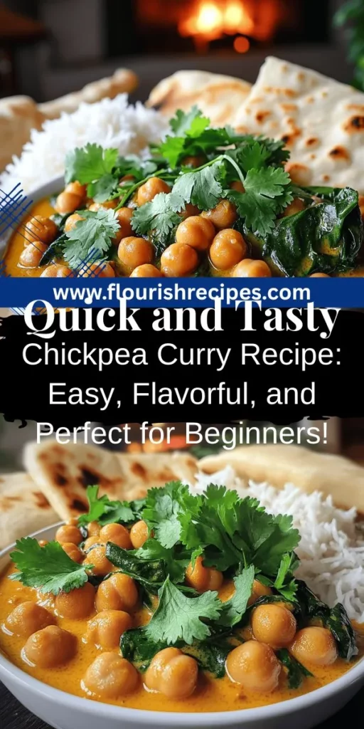 Discover the perfect weeknight meal with this Easy Curry de Pois Chiches! In just 25 minutes, you can create a flavorful dish using simple ingredients like chickpeas, coconut milk, and aromatic spices. Whether you’re a novice or a pro in the kitchen, this recipe offers wonderful customization options. Click through to explore the full recipe and learn tips for making it even healthier and more delicious! Enjoy a hearty meal that's both quick and satisfying!