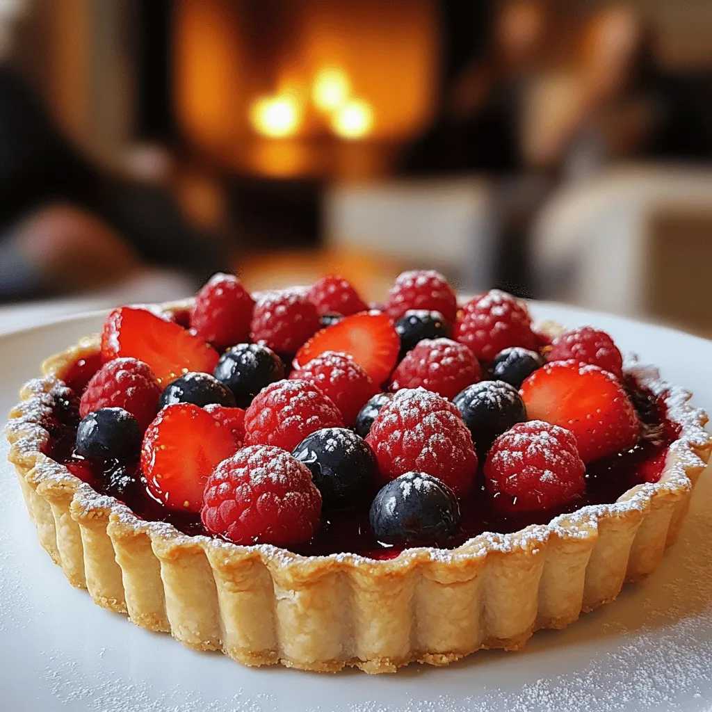 To make Tarte Rustique aux Fruits Rouges, you need simple, fresh ingredients. The main star is the red fruit filling. I love using a mix of strawberries, raspberries, and blueberries. These fruits add color and taste. You will need two cups of mixed red berries for this tart.