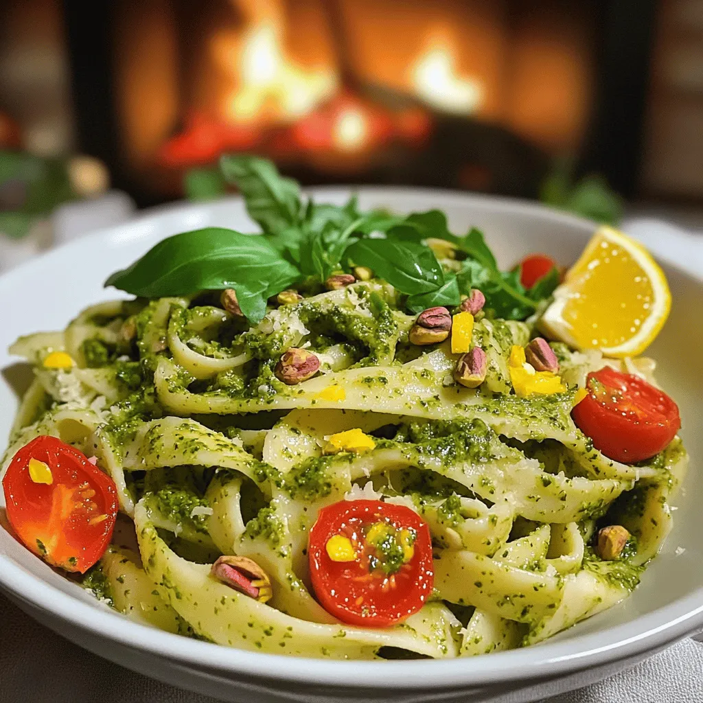 The key to great Pâtes au Pesto de Pistache lies in its simple yet rich ingredients. First, you need fresh basil leaves. They bring a vibrant green color and a fragrant aroma.