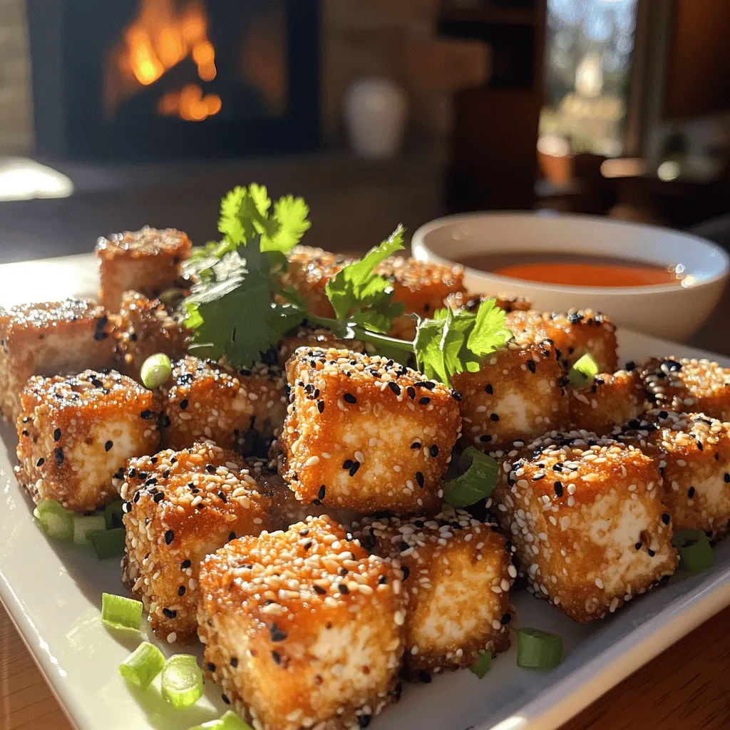 To make Tofu Croustillant au Sésame, you need simple and fresh ingredients. The main star is firm tofu. I prefer this type because it holds its shape well and crisps up nicely. You should press it to remove excess water before cooking.