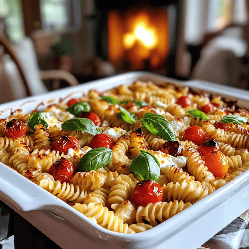 Baked feta pasta is a simple dish that combines baked feta cheese with pasta. This recipe creates a creamy, rich sauce when you mix the melted feta with roasted tomatoes. The blend of flavors and textures makes it a hit among home cooks.