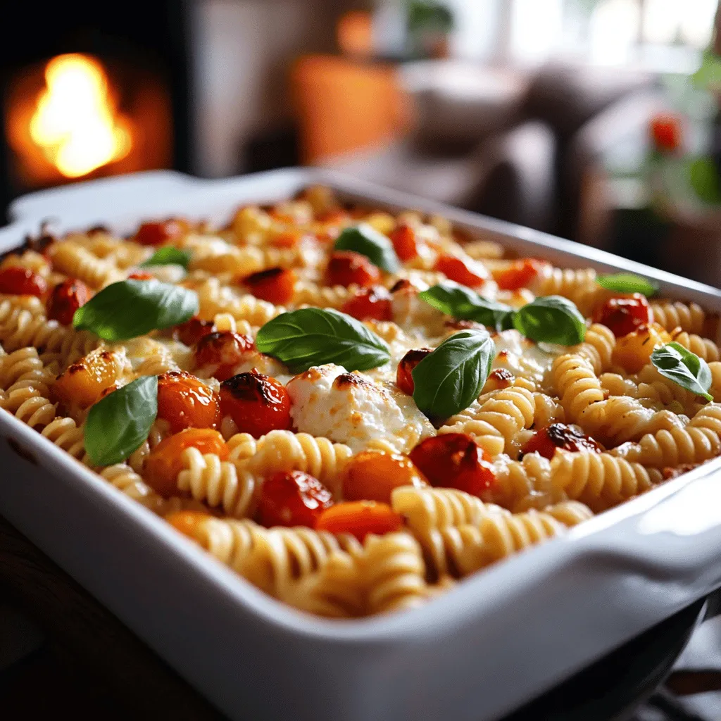 Baked feta pasta is a simple dish that combines baked feta cheese with pasta. This recipe creates a creamy, rich sauce when you mix the melted feta with roasted tomatoes. The blend of flavors and textures makes it a hit among home cooks.