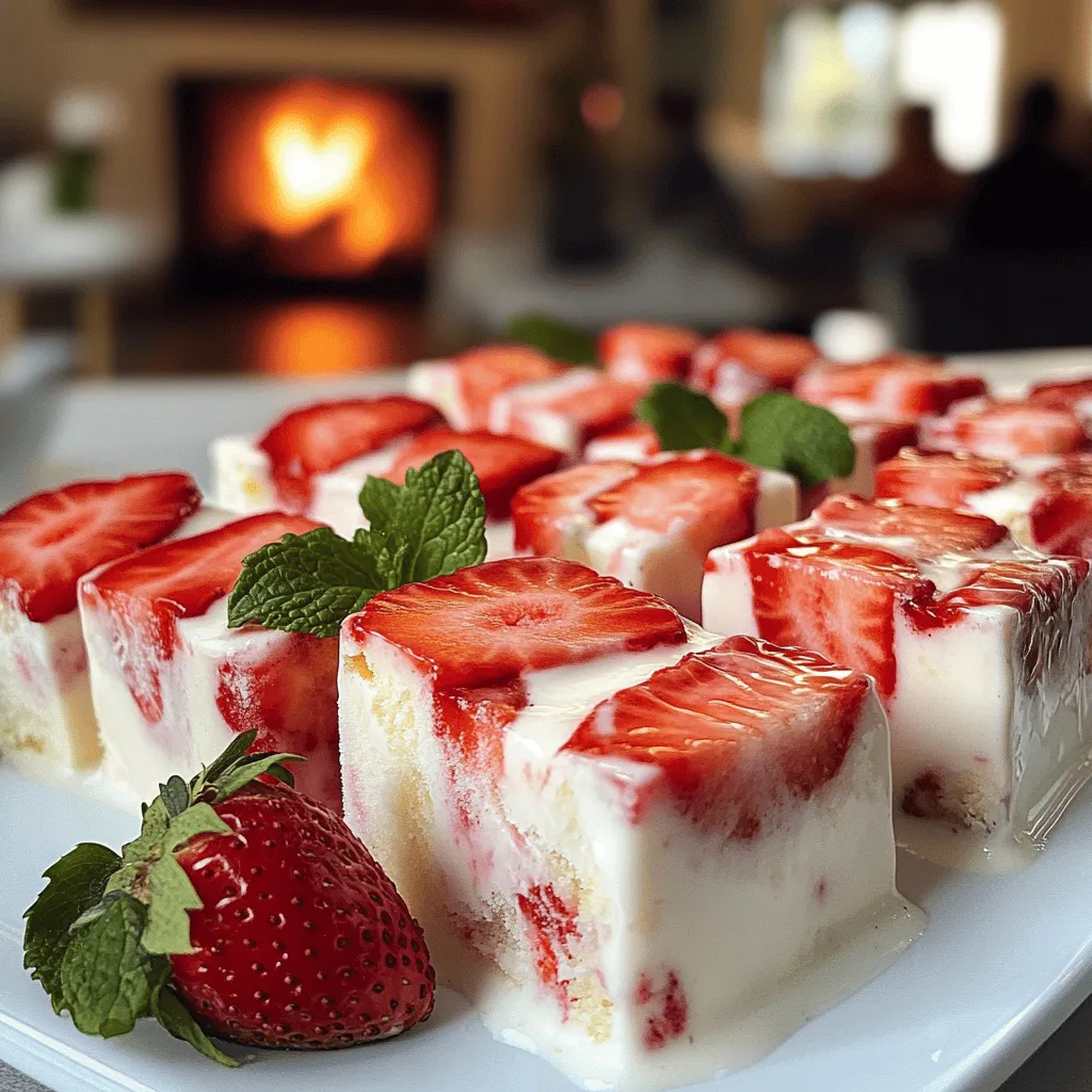 Strawberry shortcake ice cream bars combine sweet and creamy flavors. They have three main parts: strawberries, ice cream, and shortcake.